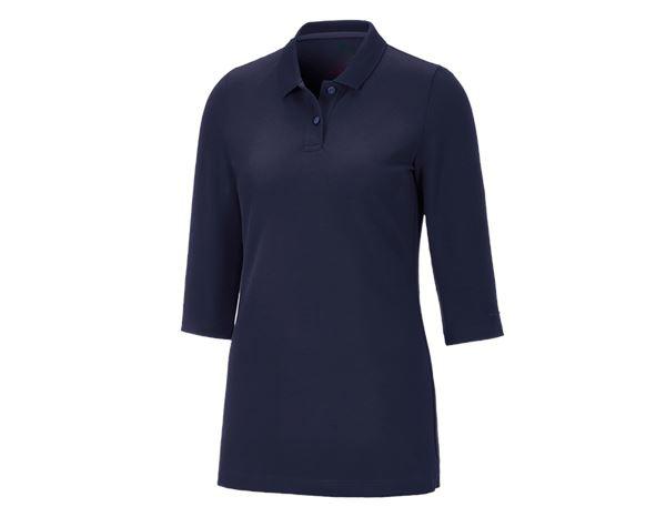 Polo 3/4-Sleeve Cotton Stretch